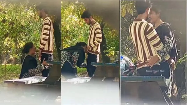 Cute Lovers Outdoor Blowjob Captured Secretly Viral – Indian porn video