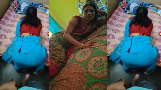 Mom Using Her Phone Bending Over Her Bed Son Behind Cock – Indian porn video