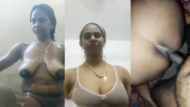 Nasty Tamil Aunty Bathing Fucking Licking MMS – Indian porn video
