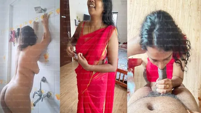Red Saree Tamil Wife Pussy Licking and Fucking – Indian porn video
