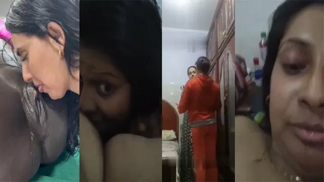 Tamil Horny Lesbian Wives Enjoying And Sucking Wet Pussy – Indian porn video