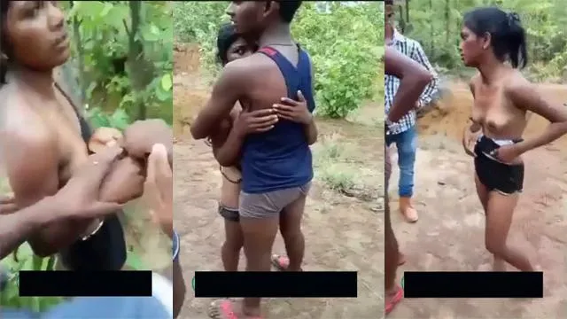 Villagers caught couple lovers fucking in the bush – Indian porn video