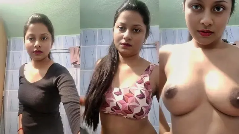 Desi collage gf showing her boobs before bath – Indian porn video