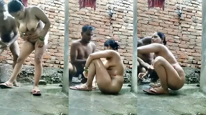 Desi couple together nude bath video – Indian porn video