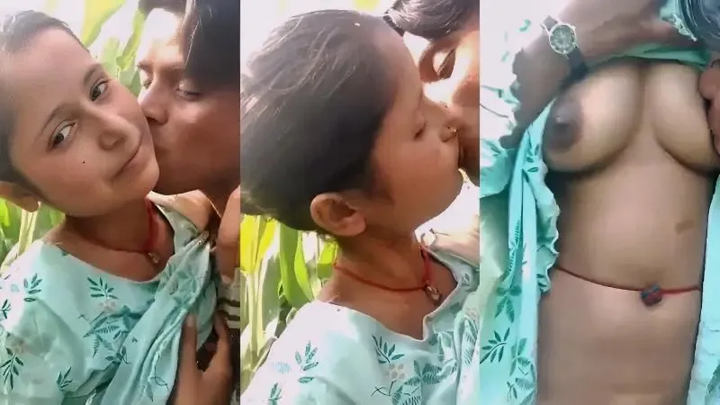 Village  couple outdoor kissing and boobs sucking – Indian porn video