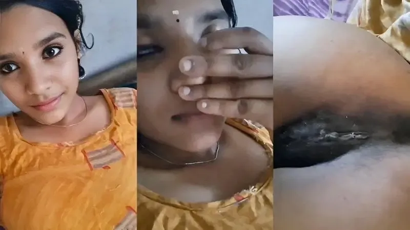 Village desi gf showing her hairy black pussy and smelling – Indian porn video