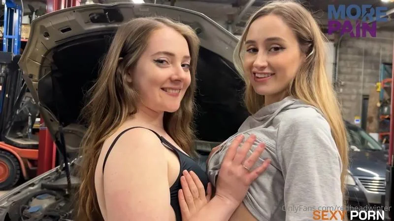 Onlyfans Red - Head - Winter & BronwinAurora Auto Shop Threesome