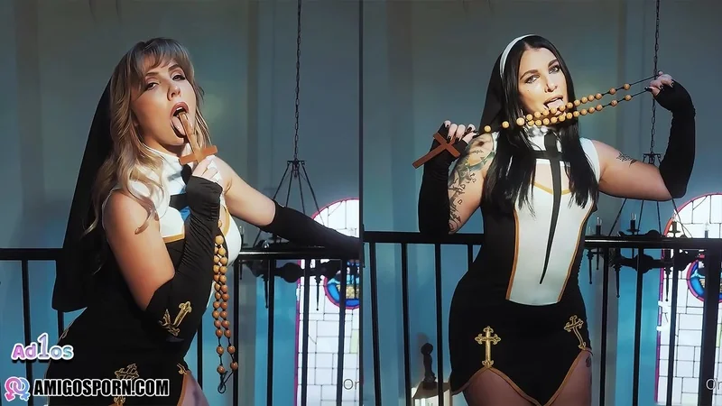 Onlyfans Lena Paul and Ivy Lebelle - Naughty Nuns FFM Threesome Visit to watch all my videos, banned or deleted content from this site and more