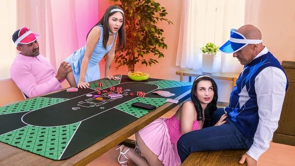 DaughterSwap – Mia River, Evie Christian – Poke-Her Night Our Pussies Can Be Your Lucky Charms, Go All In