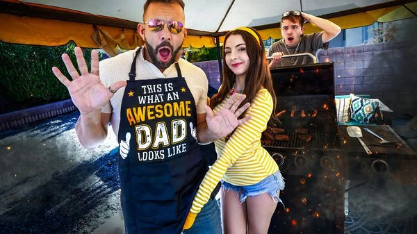 FamilyStrokes - Serena Hill - “I’ll Drain Your Cock Before the BBQ” Serena Gets Marinated In Daddy’s White Sauce