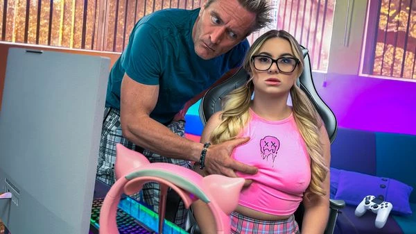 FreeuseFantasy - Aria Banks - Uncle’s Free Use Dream - Tiny Gamer Girl Glitches Unless She Gets Dick