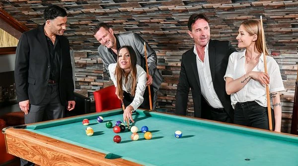Private – A five way game on the pool table with Angelica Heart and Tiffany Tatum - MyPornerLeak