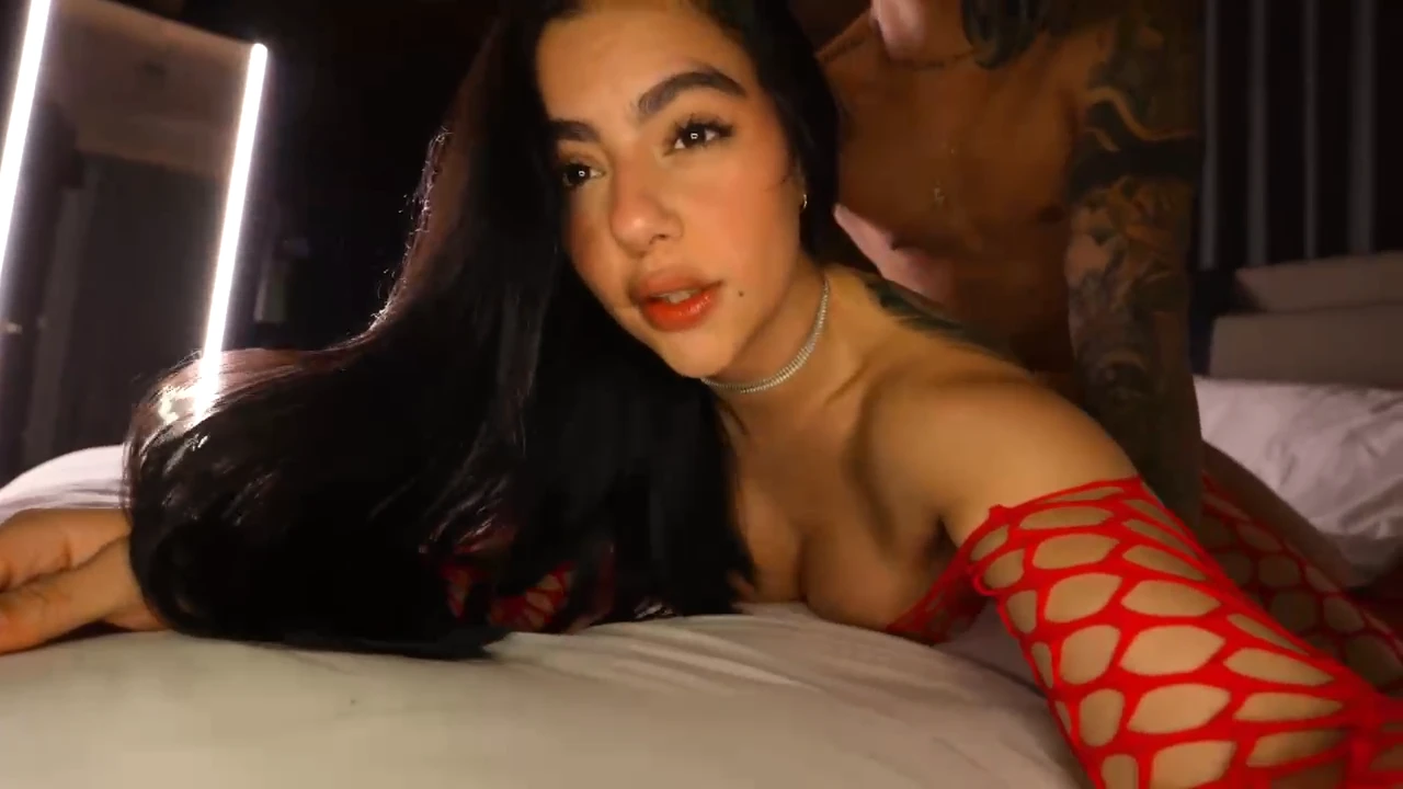 Iris Rodriguez – Gets Her Pussy Destroyed In Red Fishnet Outfit