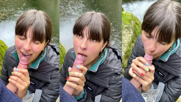 Boatbunny Gives Her BF A Blowjob In The Woods - MyPornerLeak