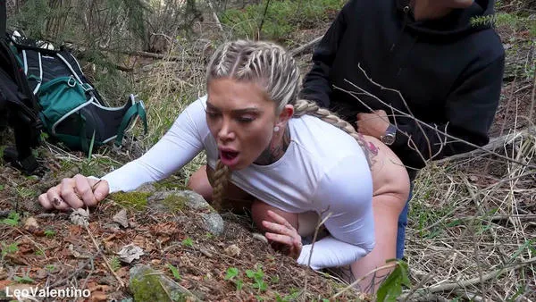 Christina Savoy Hot Blonde Fucks Stranger In The Woods NEW LEAK