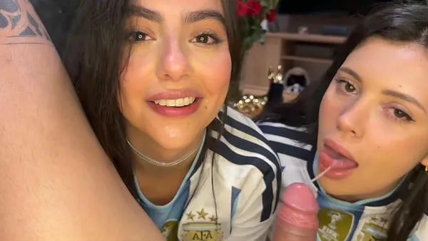 Iris Rodriguez & Sara Calixto Give A Double BJ - MyPornerLeak