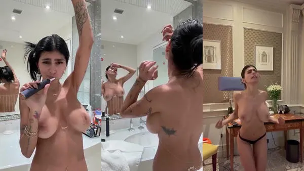 Mia Khalifa Flaunts Her Boobs During Morning Routine NEW Onlyfans Live