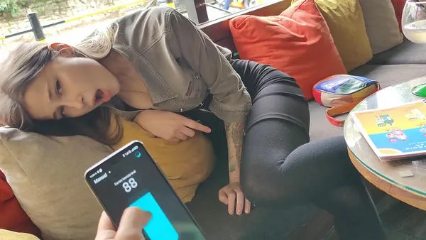 Remote Controlled Orgasm Of My Stepsister At The Bar - MyPornerLeak