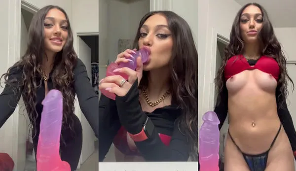 Senya Marin Strokes & Sucks A Dildo In The Bathroom - MyPornerLeak