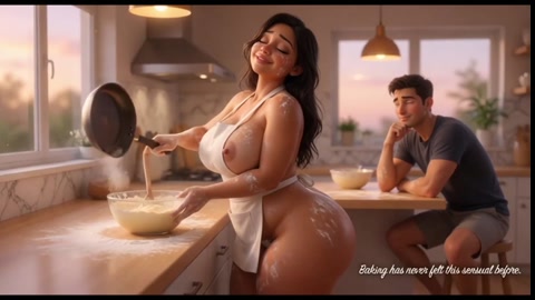 Curvy Temptation Unfolds in the Kitchen