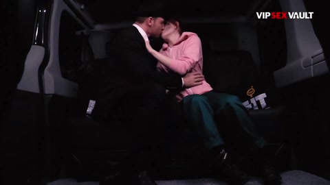 Redhead performs oral in moving vehicle