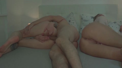 StepSon fucks his StepMom in the Ass and his StepSister in the pussy and mouth